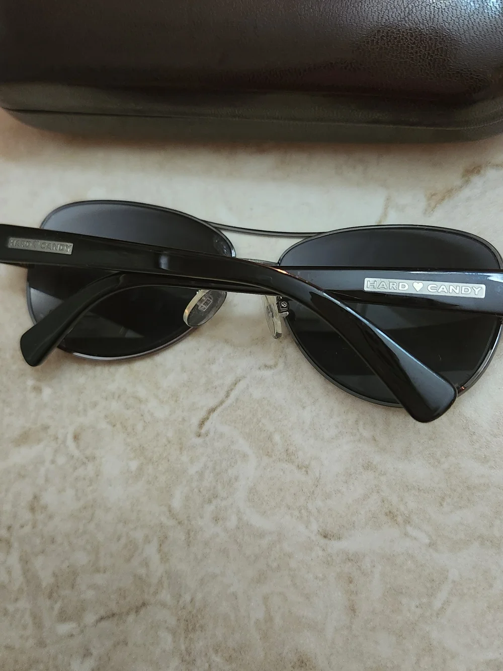 Aviator-Style Women's Sunglasses/GLASSES,  in Black with Multicolor Temples